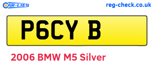 P6CYB are the vehicle registration plates.