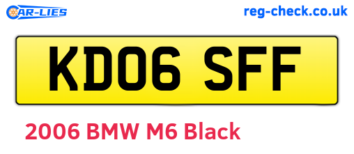KD06SFF are the vehicle registration plates.