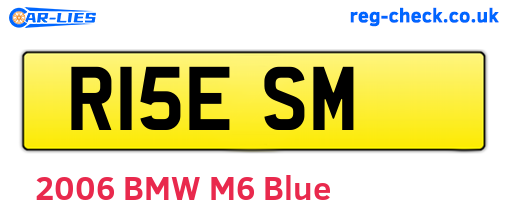 R15ESM are the vehicle registration plates.