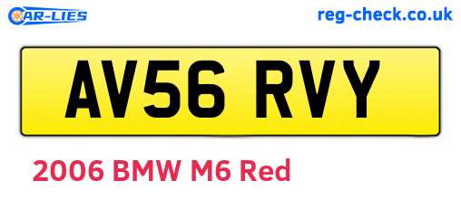 AV56RVY are the vehicle registration plates.