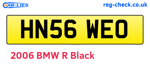 HN56WEO are the vehicle registration plates.