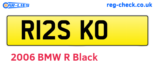 R12SKO are the vehicle registration plates.