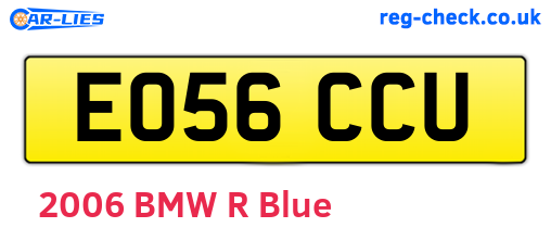 EO56CCU are the vehicle registration plates.