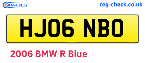 HJ06NBO are the vehicle registration plates.