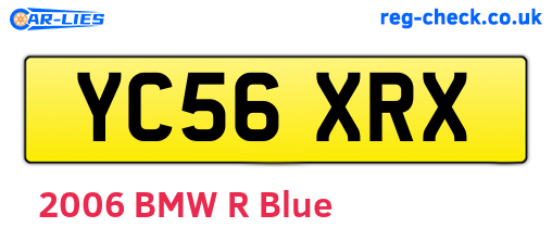 YC56XRX are the vehicle registration plates.