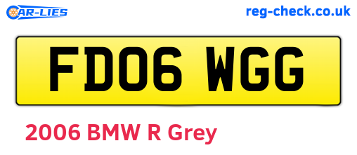 FD06WGG are the vehicle registration plates.