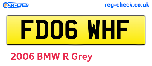 FD06WHF are the vehicle registration plates.
