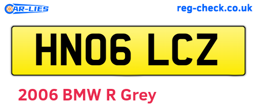 HN06LCZ are the vehicle registration plates.
