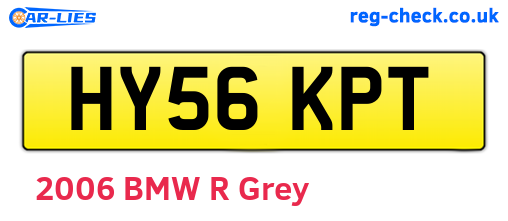 HY56KPT are the vehicle registration plates.