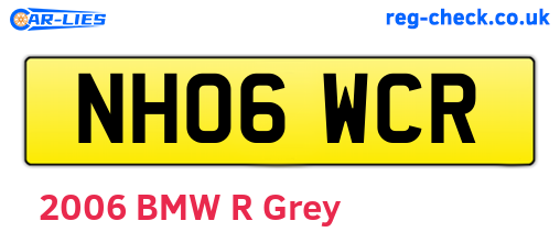 NH06WCR are the vehicle registration plates.