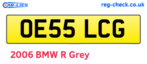 OE55LCG are the vehicle registration plates.