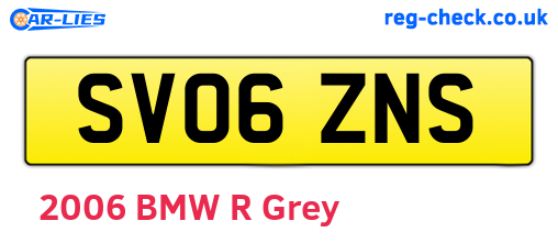 SV06ZNS are the vehicle registration plates.