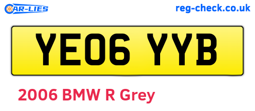 YE06YYB are the vehicle registration plates.