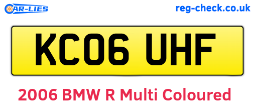 KC06UHF are the vehicle registration plates.