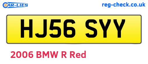 HJ56SYY are the vehicle registration plates.