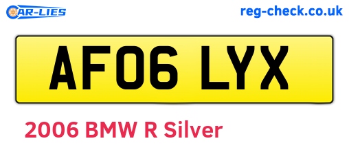 AF06LYX are the vehicle registration plates.