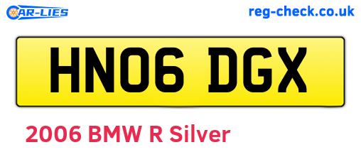 HN06DGX are the vehicle registration plates.