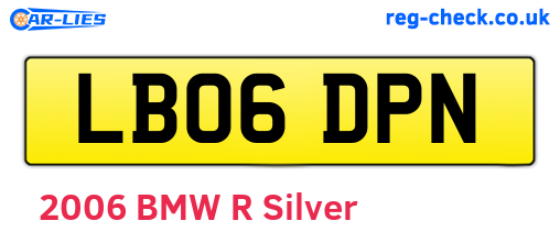 LB06DPN are the vehicle registration plates.