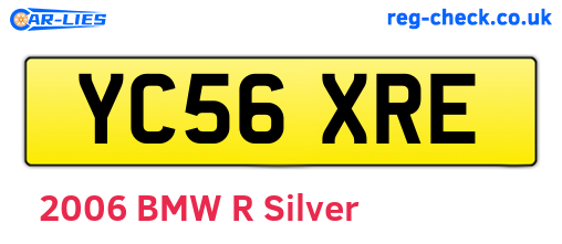 YC56XRE are the vehicle registration plates.