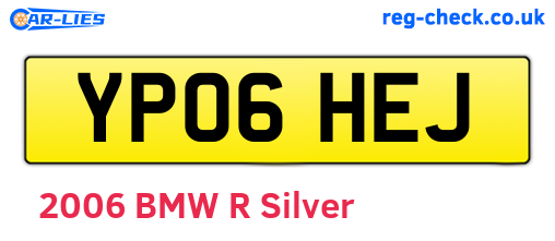 YP06HEJ are the vehicle registration plates.