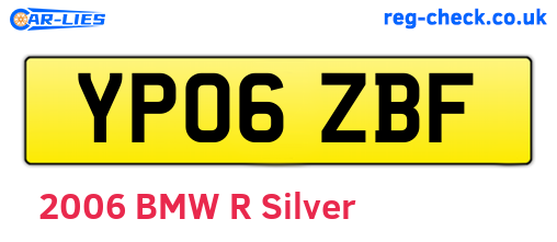 YP06ZBF are the vehicle registration plates.