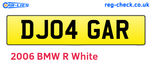 DJ04GAR are the vehicle registration plates.