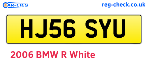 HJ56SYU are the vehicle registration plates.