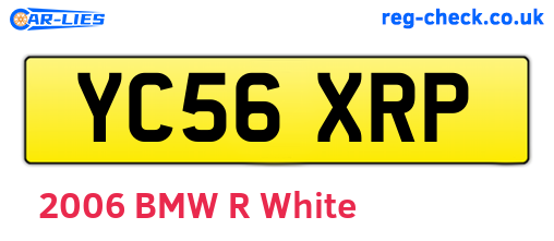 YC56XRP are the vehicle registration plates.