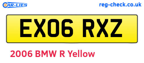 EX06RXZ are the vehicle registration plates.