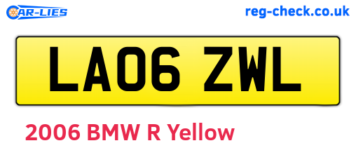 LA06ZWL are the vehicle registration plates.