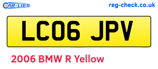 LC06JPV are the vehicle registration plates.