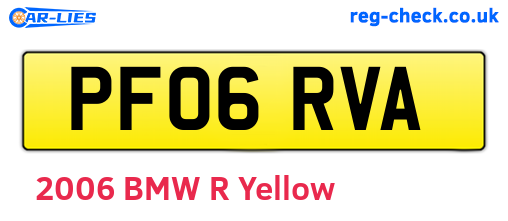 PF06RVA are the vehicle registration plates.