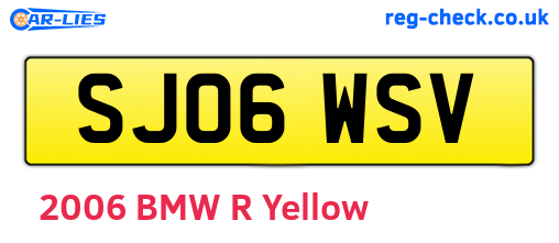 SJ06WSV are the vehicle registration plates.