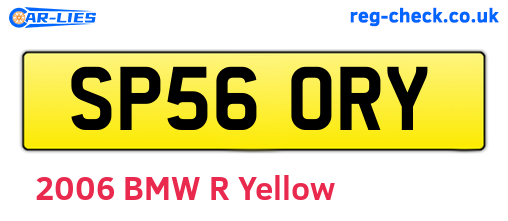 SP56ORY are the vehicle registration plates.