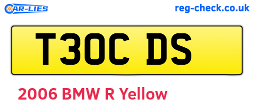 T30CDS are the vehicle registration plates.