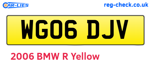 WG06DJV are the vehicle registration plates.