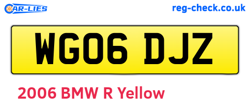 WG06DJZ are the vehicle registration plates.