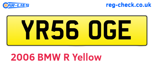 YR56OGE are the vehicle registration plates.