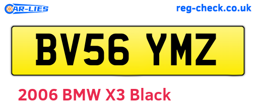 BV56YMZ are the vehicle registration plates.