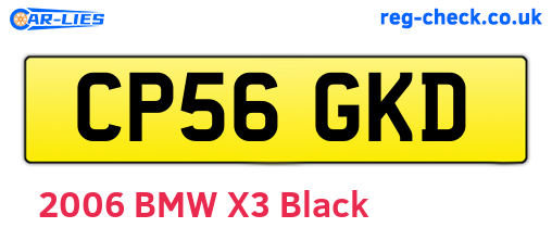 CP56GKD are the vehicle registration plates.