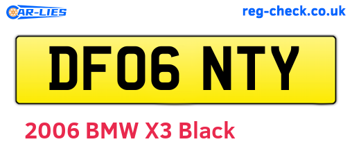 DF06NTY are the vehicle registration plates.