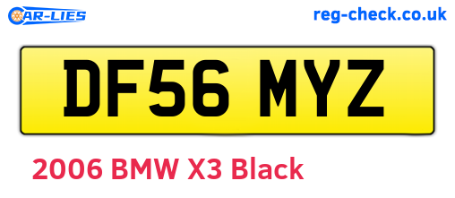 DF56MYZ are the vehicle registration plates.