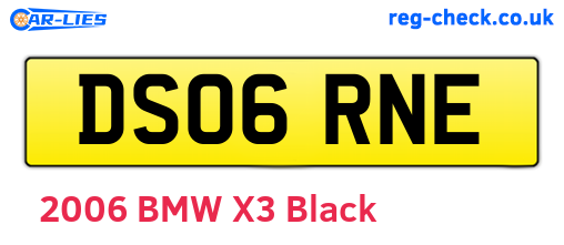 DS06RNE are the vehicle registration plates.