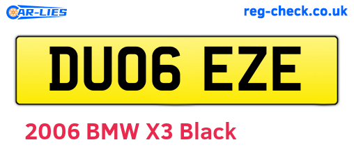 DU06EZE are the vehicle registration plates.