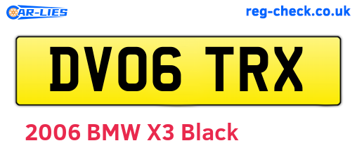 DV06TRX are the vehicle registration plates.