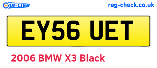 EY56UET are the vehicle registration plates.