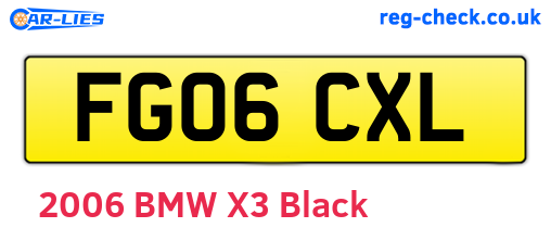 FG06CXL are the vehicle registration plates.