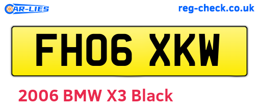 FH06XKW are the vehicle registration plates.