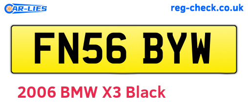FN56BYW are the vehicle registration plates.