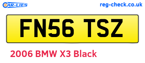 FN56TSZ are the vehicle registration plates.